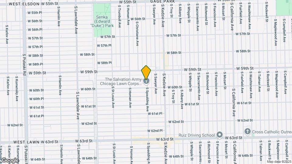 5934 S Spaulding Ave Map and Location Details