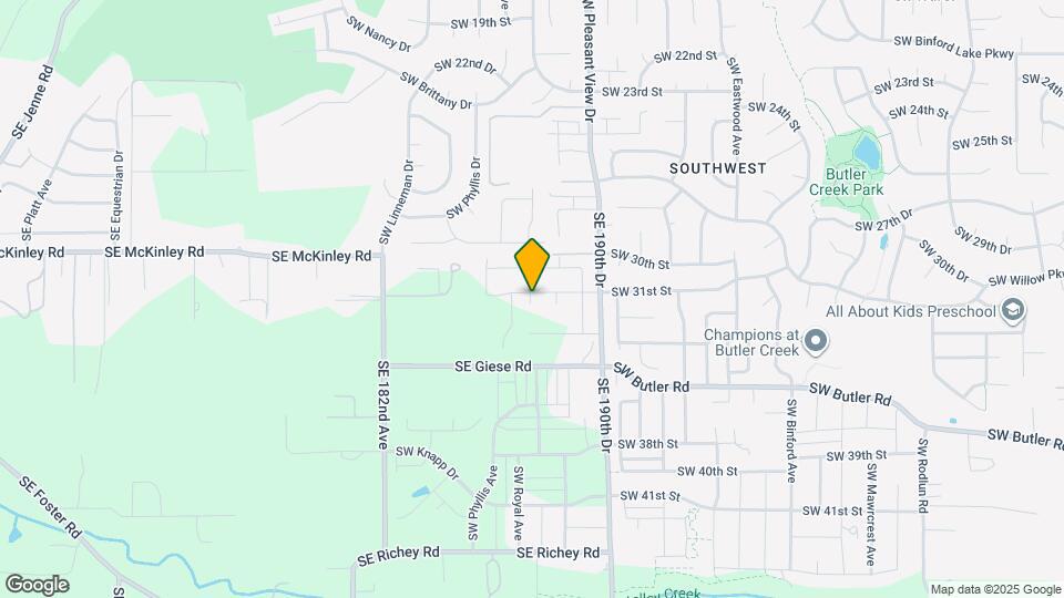 3422 SW Hartley Ave Map and Location Details