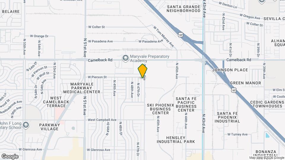 4738 N 47th Ave Mapa y Detalles de la Ubicación