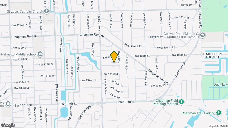 6445 SW 129th Terrace Map and Location Details