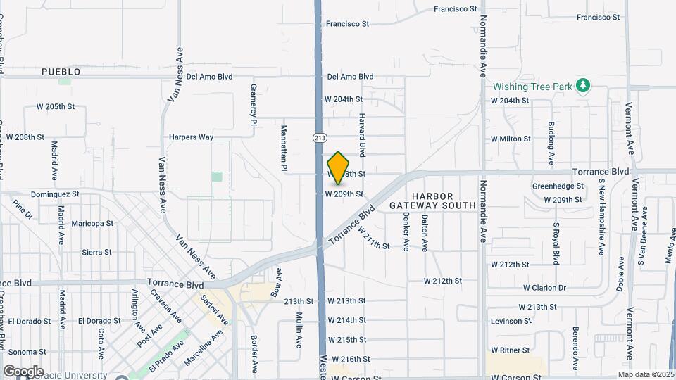 1643 W 209th St Mapa y Detalles de la Ubicación