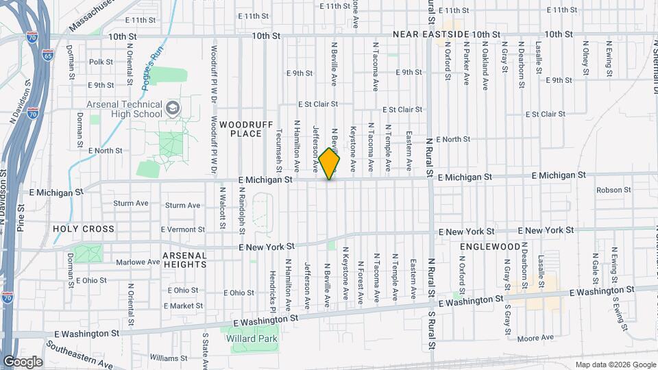 447 N Beville Ave Mapa y Detalles de la Ubicación