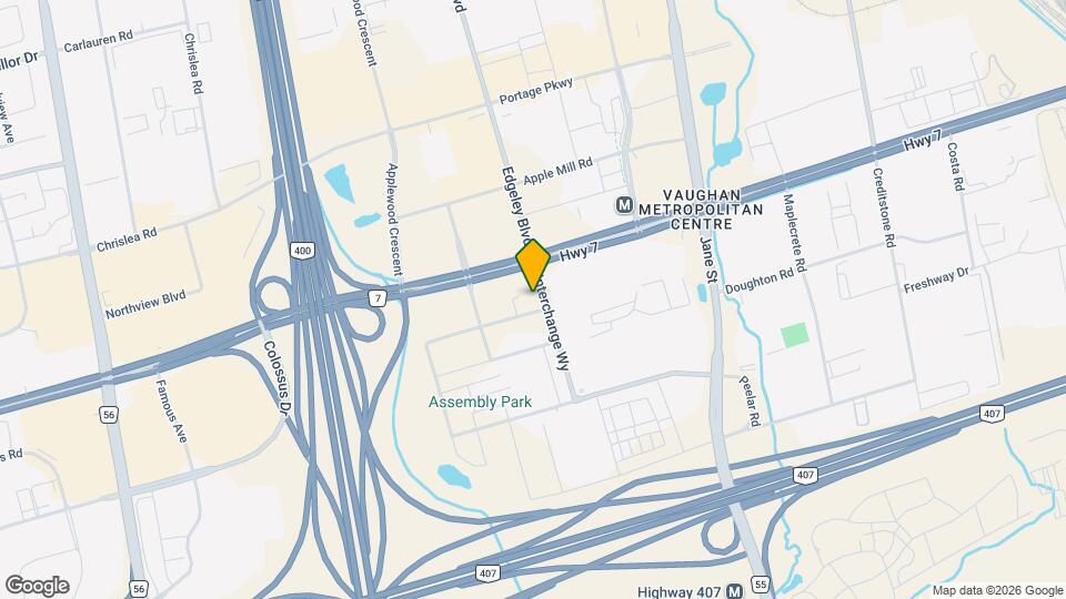 28 Interchange Wy, Unit 2507 Map and Location Details