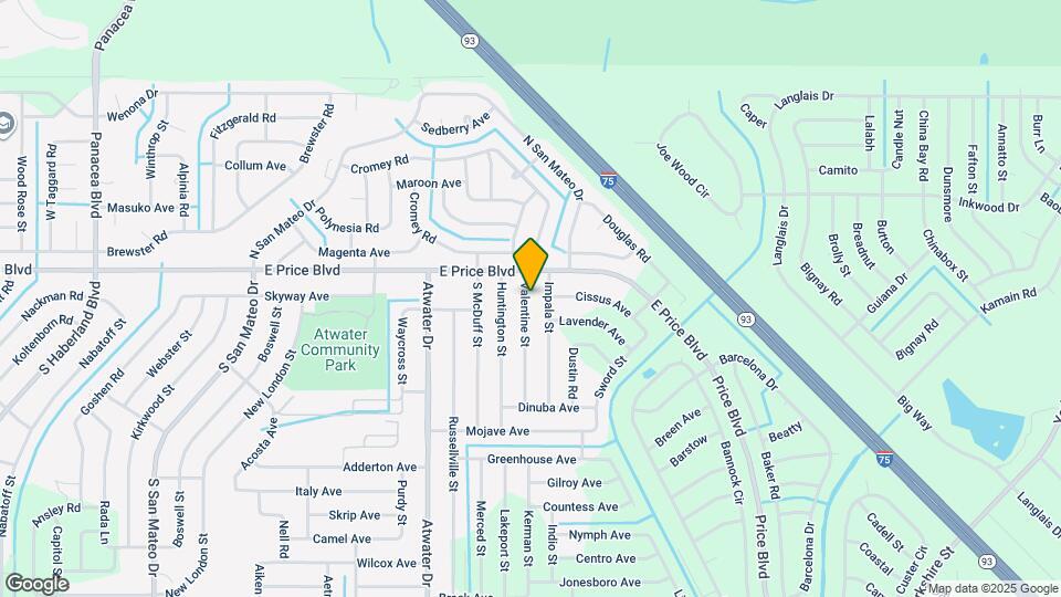 1054 Valentine St Map and Location Details