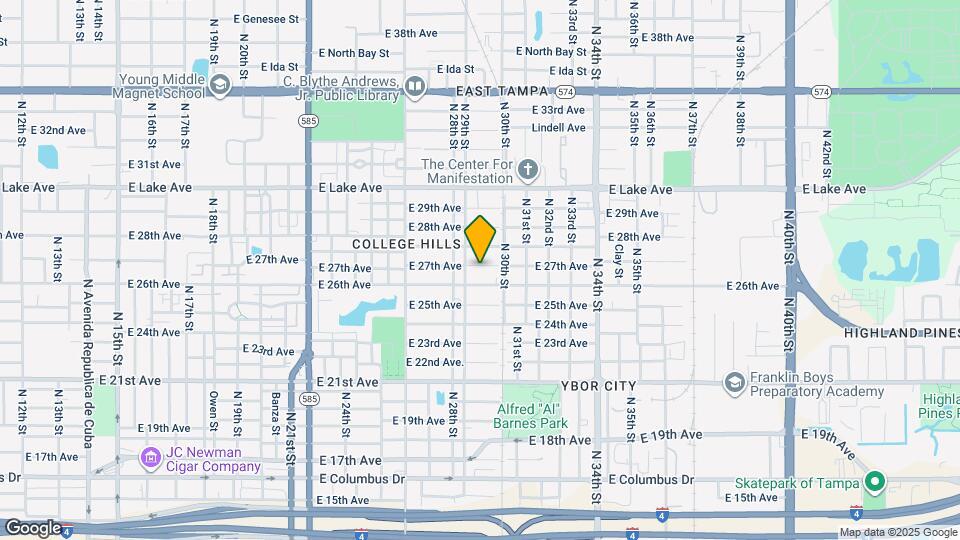 2907 E 27th Ave Map and Location Details