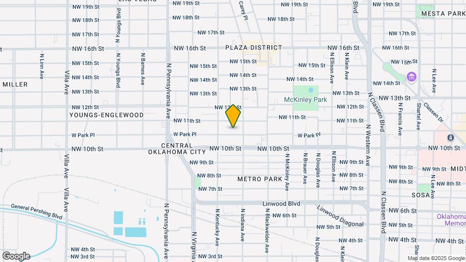 1817 W Park Pl Map and Location Details