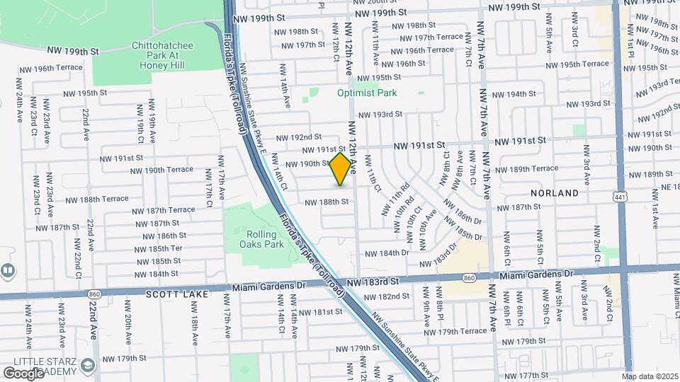 1232 NW 188th Terrace Map and Location Details