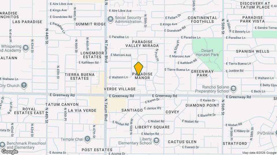 15627 N 50th St Map and Location Details
