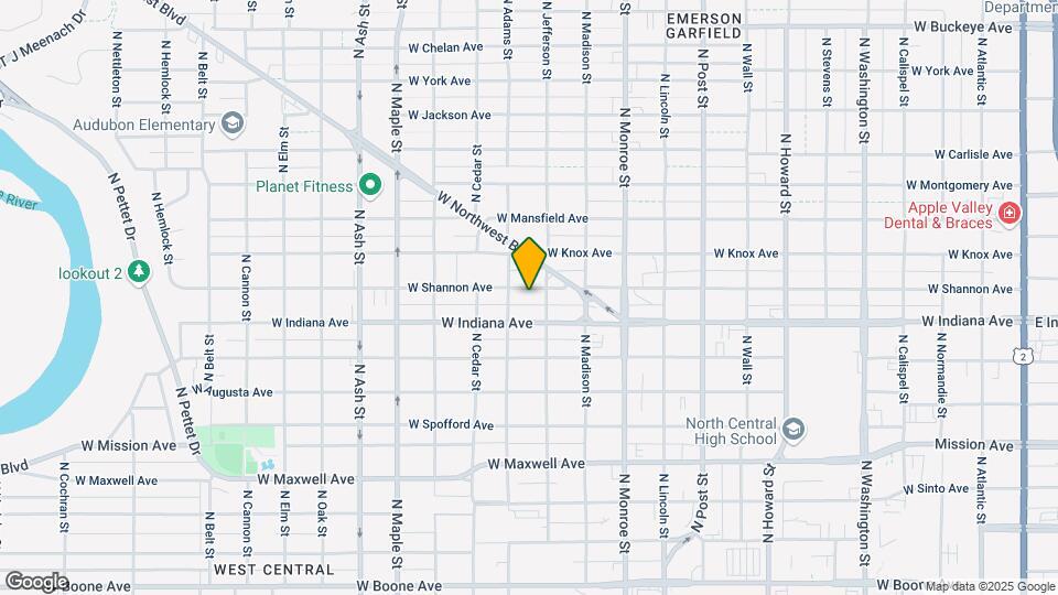 1213 W Shannon Ave Mapa y Detalles de la Ubicación