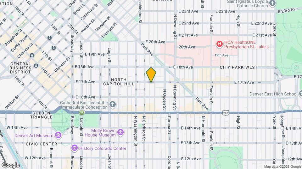 836 E 17th Ave Map and Location Details