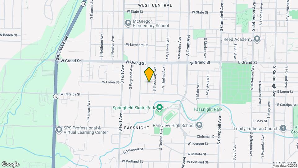 1100 S Weaver Ave Map and Location Details