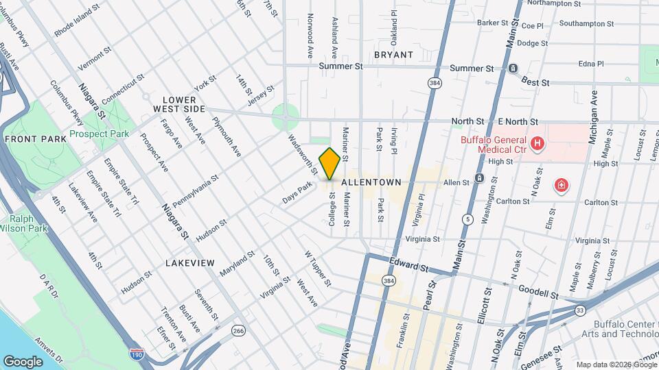 244 Allen St Map and Location Details