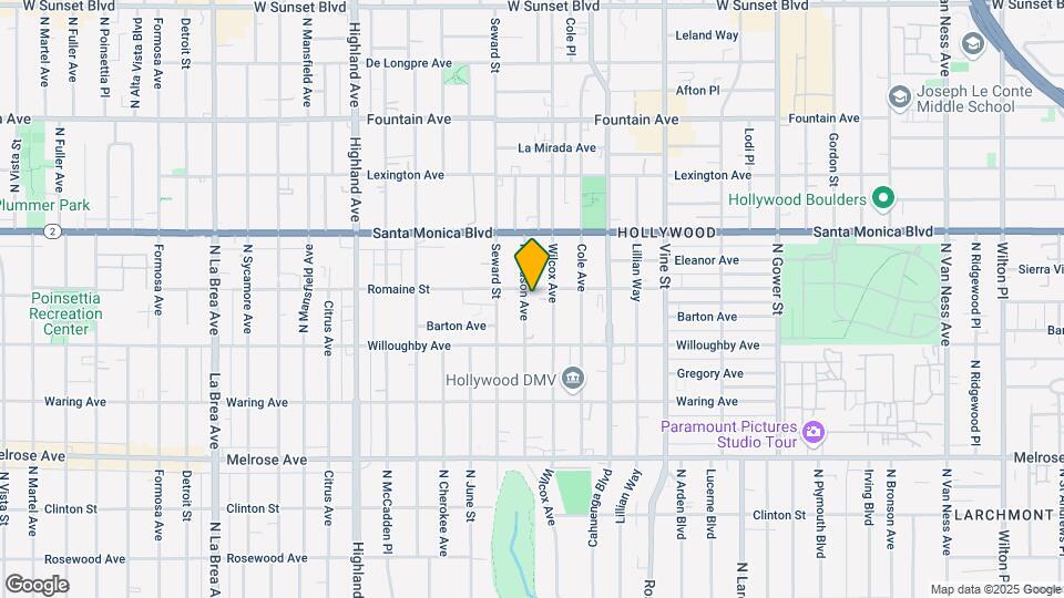 952 N Hudson Ave Mapa y Detalles de la Ubicación