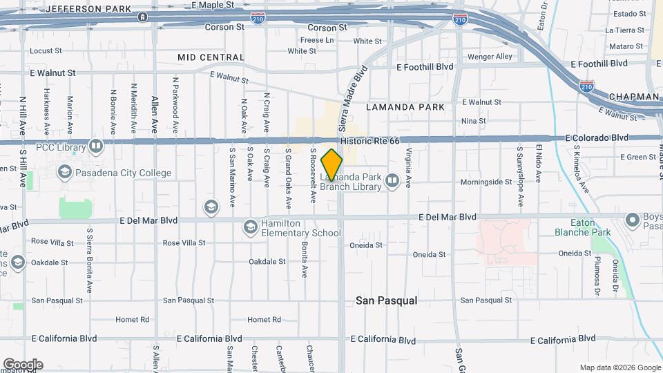 125 S Sierra Madre Blvd Map and Location Details