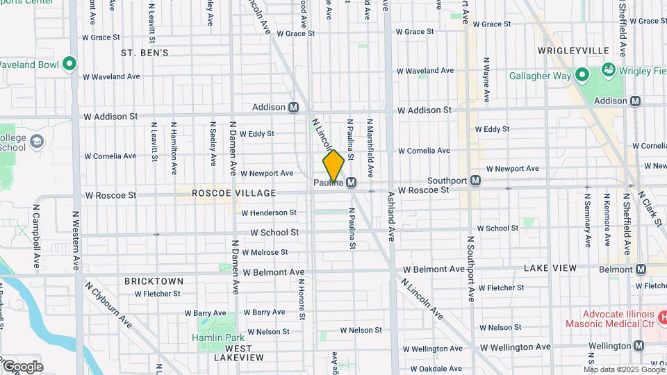 1724 W Roscoe St Map and Location Details