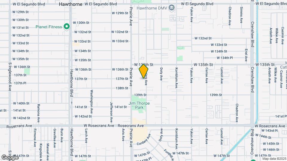 13637 Cordary Ave Mapa y Detalles de la Ubicación