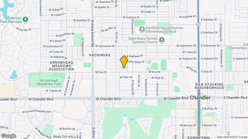 421 N Evergreen St Map and Location Details