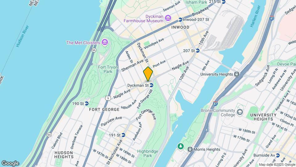 151-169 Nagle Ave Mapa y Detalles de la Ubicación