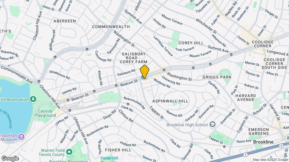 1689 Beacon St, Unit 3 Map and Location Details