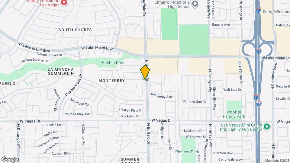 7600 Vista Hills Dr Map and Location Details