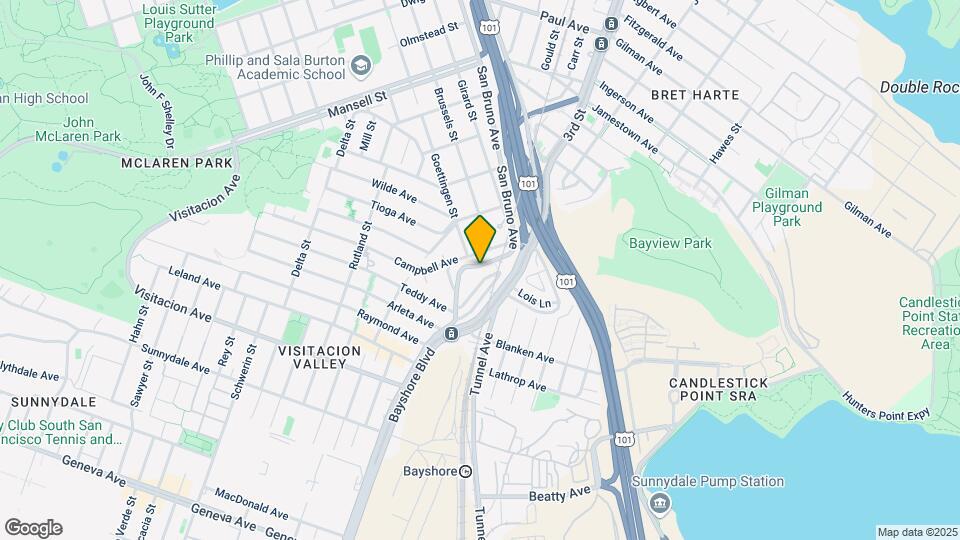 3851 San Bruno Ave Map and Location Details