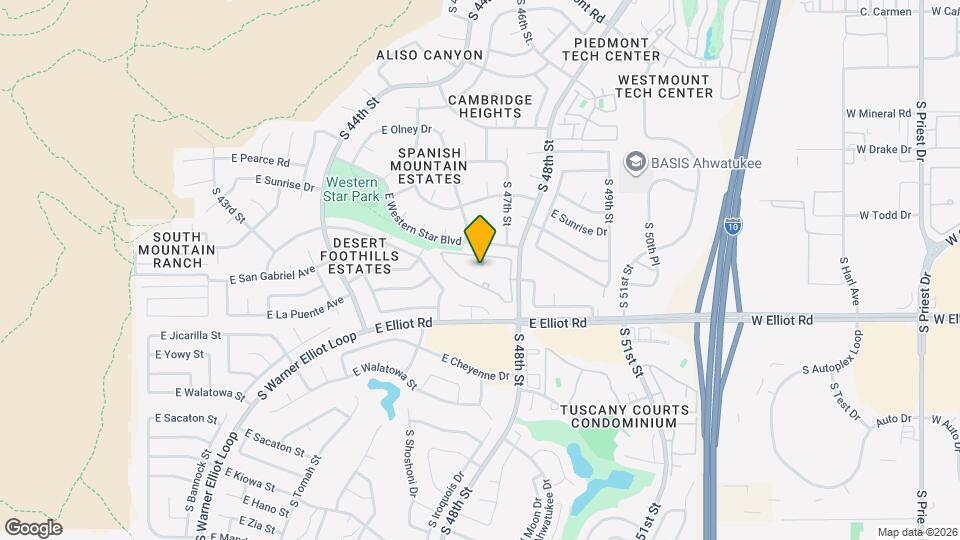 10610 S 48th St, Unit Desert Foothills Villa Map and Location Details