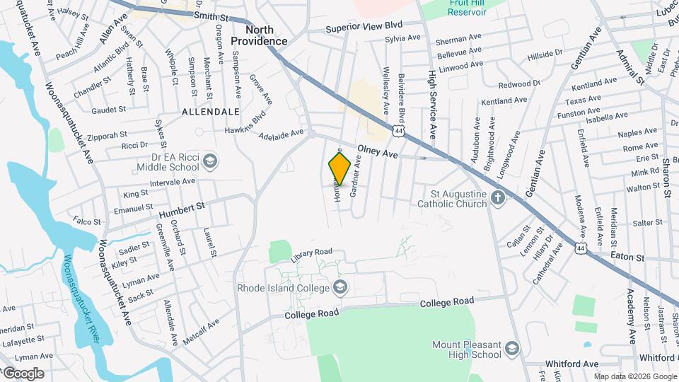 108 Homewood Ave Map and Location Details