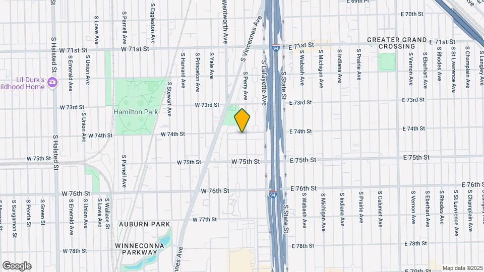 7406 S Perry Ave Mapa y Detalles de la Ubicación