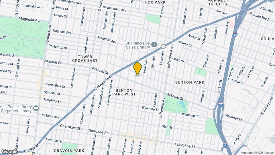3016 California Ave Map and Location Details