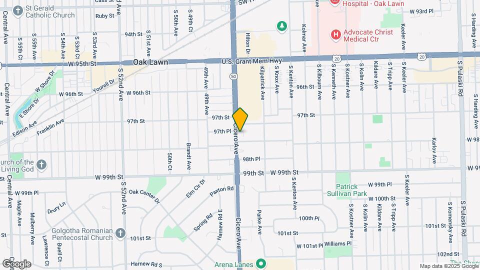 9733-9735 S Cicero Ave Mapa y Detalles de la Ubicación