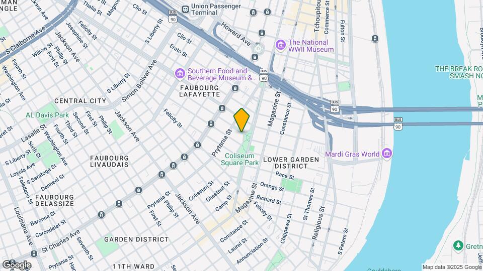 1501 Terpsichore St Mapa y Detalles de la Ubicación