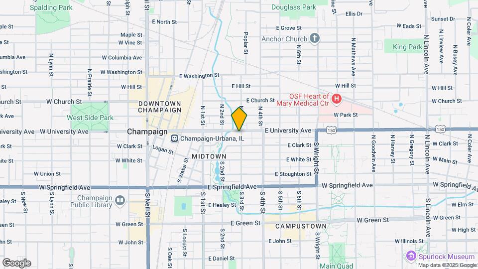 209 E University Ave Map and Location Details