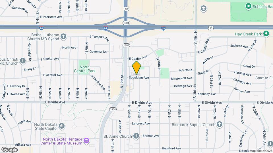 1314 Spaulding Ave Map and Location Details