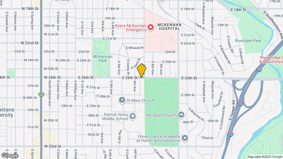 707 E 26th St Map and Location Details