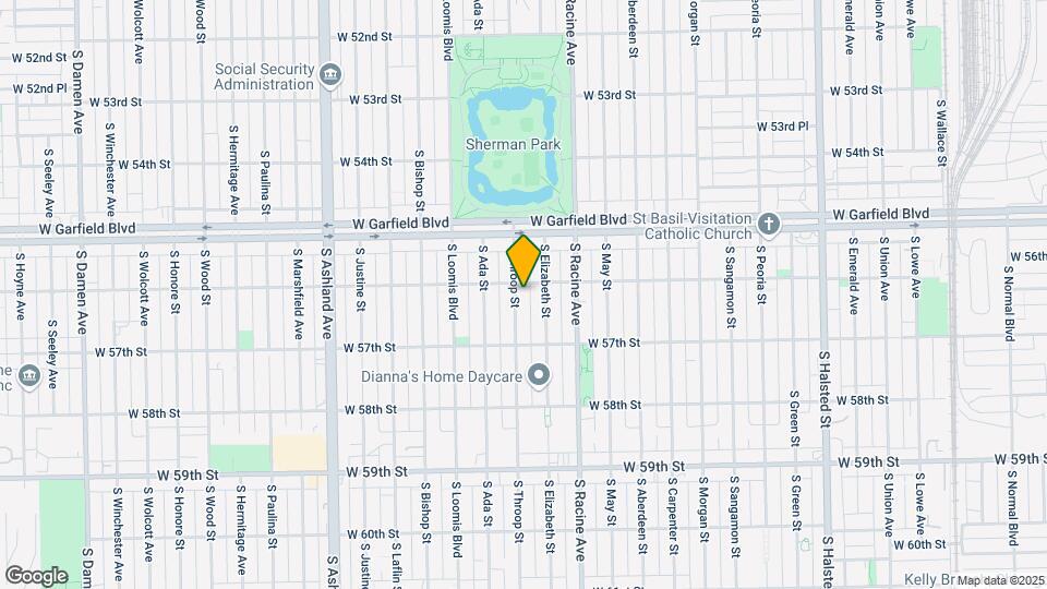 5607 S Throop St Map and Location Details