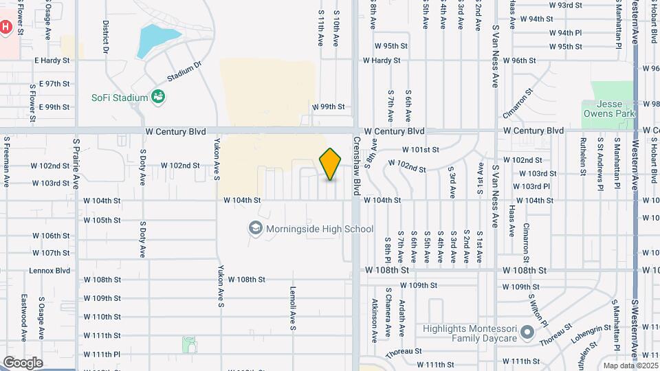 10227 S 10th Ave Map and Location Details