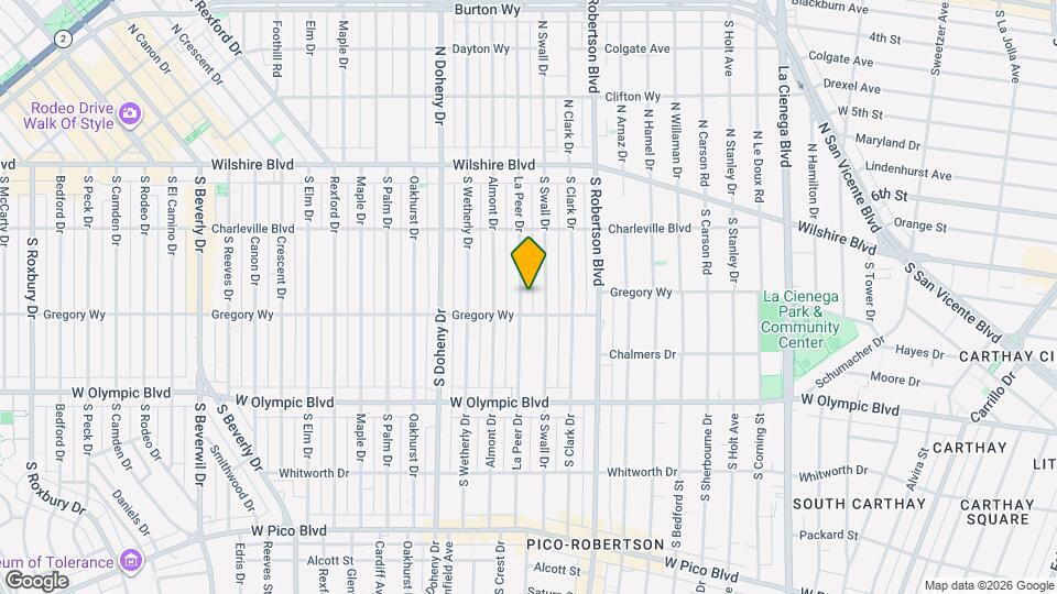 260 S La Peer Dr Map and Location Details