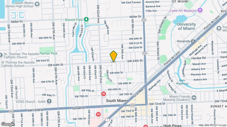5978 SW 64th St Mapa y Detalles de la Ubicación