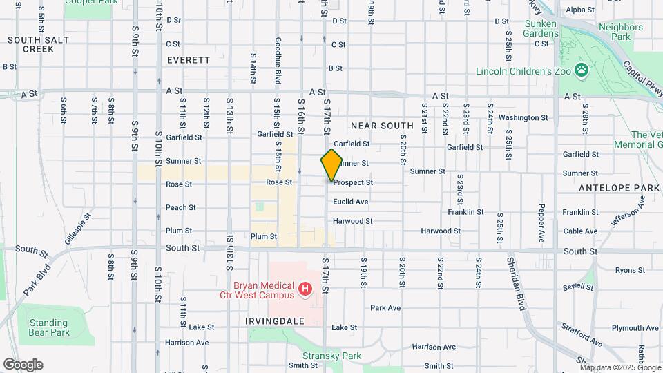 1701 Prospect St Map and Location Details