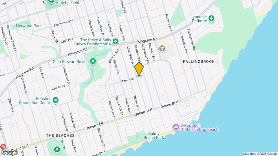 185 Silver Birch Ave, Unit Lower Map and Location Details
