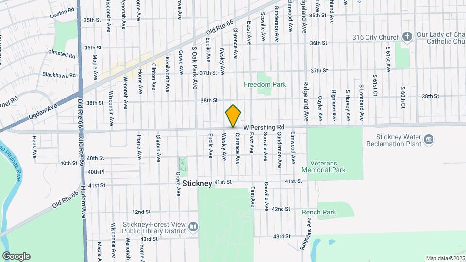 6627-6629 Pershing Rd Map and Location Details