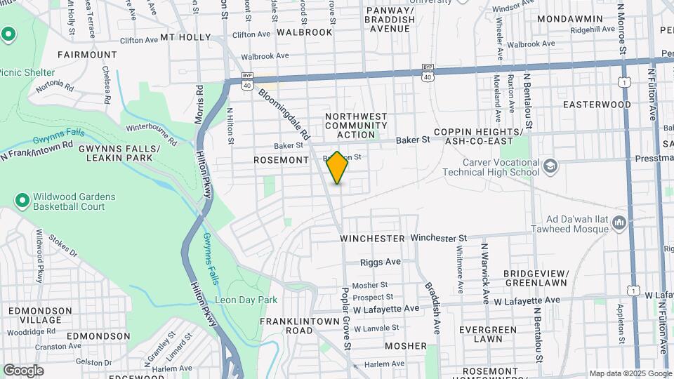 1406 Poplar Grove St Map and Location Details