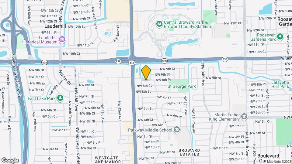3860 NW 8th Pl Map and Location Details