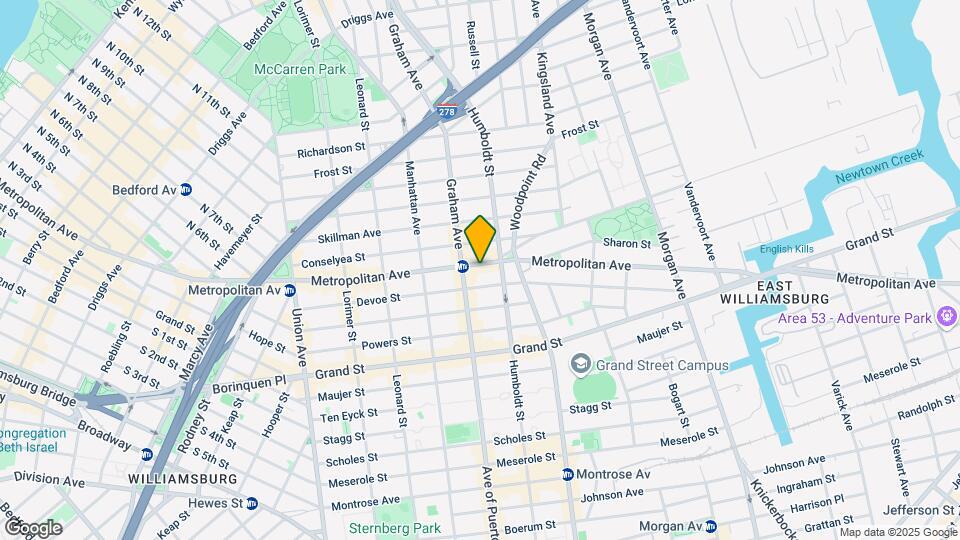 760 Metropolitan Ave Map and Location Details