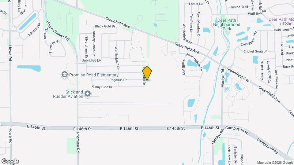 14904 Alysheba Dr Mapa y Detalles de la Ubicación