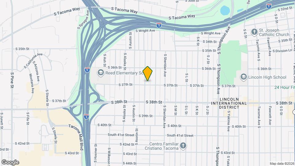 3637 S Ainsworth Ave Map and Location Details
