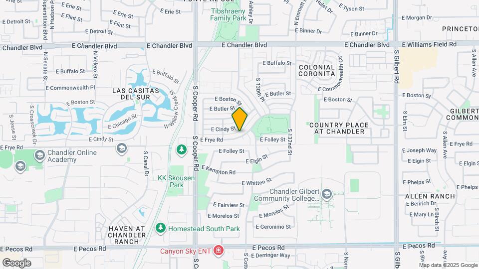 2122 E Frye Rd Map and Location Details