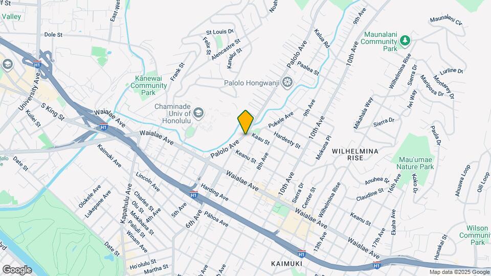 1347 Palolo Ave Map and Location Details