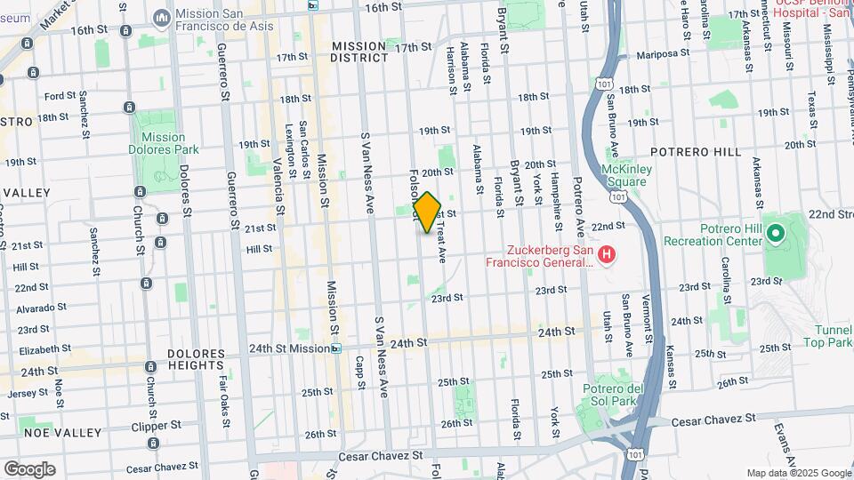 2553 Folsom St Map and Location Details