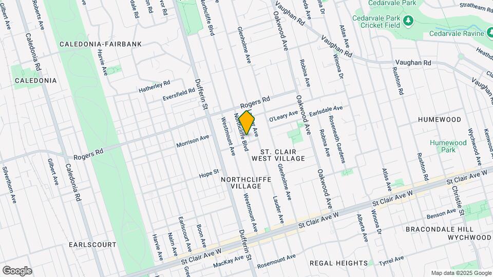341 Northcliffe Blvd Map and Location Details
